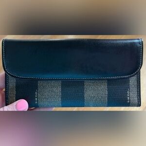 Fendi pequin striped wallet
